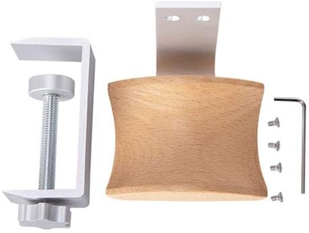 Beech Wood Clamp Type Headphone Holder Headset Stand Hanger Bracket Clamp Rack Hook for Audio,Studio & Gaming Headphones
