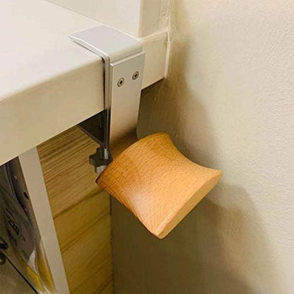 Beech Wood Clamp Type Headphone Holder Headset Stand Hanger Bracket Clamp Rack Hook for Audio,Studio & Gaming Headphones